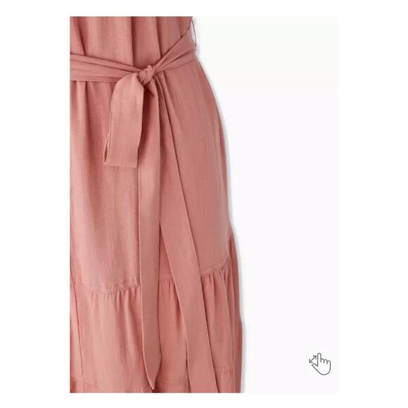 Torrid Beige Desert Sand Woven Tiered Mini Dress Sz.4 - Picture 2 of 16